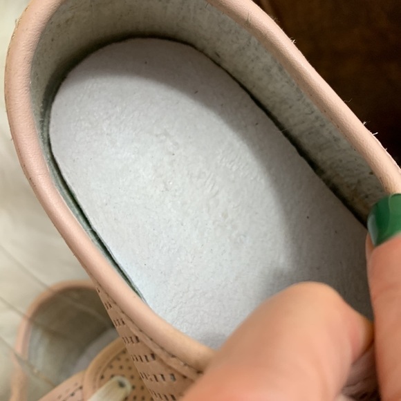 Rag & Bone | Standard Issue Perforated Low Lace Up Pink Leather Sneakers 37 / 7 - Picture 11 of 17